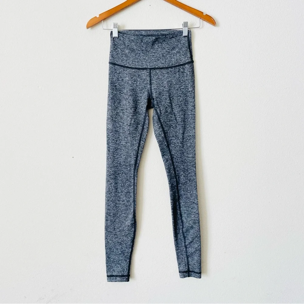 Lululemon SIZE 4 Wunder Under gray high rise leggings